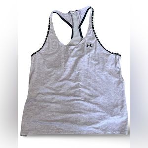 UA Knockout Mesh Back Tank - Heather Purple, Size Medium